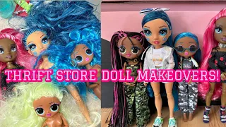 THRIFT STORE DOLL MAKEOVERS! (Lol omg, Rainbow high)