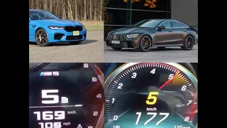 BMW M5 F90 C vs Mercedes Benz GT63S AMG | 0-250km/h - #shorts