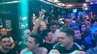 Damien Quinn singing Athenrye in Rome 2019 to Celtic Fans