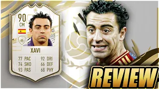 ICON 90 RATED XAVI PLAYER REVIEW - FIFA 22 ULTIMATE TEAM - THE ROUTER IS INSANE!!!!!!