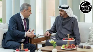 UAE President Sheikh Mohamed meets with the Turkish Foreign Minister