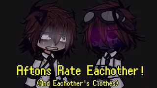 Aftons Rate Eachother and Eachother's Clothes (OLD AU)