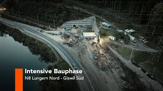 Intensive Bauphase: N8 Lungern Nord - Giswil Süd