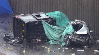 Aftermath of deadly multi-car collision in Birmingham