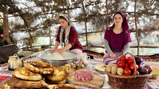 Mix of Nomad Cooking! Meatballs and Stuffed Eggplants in Nomadic Tent