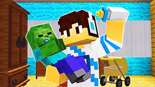 24 HORAS CUIDANDO DE 1 BEBÊ ZUMBI NO MINECRAFT!