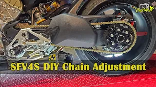 DIY Chain Adjustment | 2020 Ducati Streetfighter V4 S or Panigale V4 S