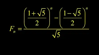Calculating Fibonacci sequence terms from Binet's formula:  the explicit Fibonacci formula.