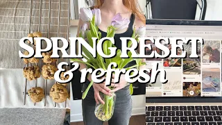 SPRING RESET WITH ME | spring home decor, making my spring bucket list, spring baking & pinterest