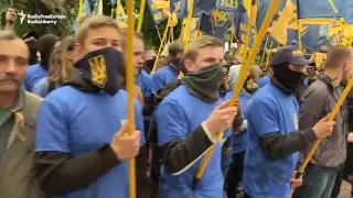 Ukraine's Azov Battalion Stages Smoky Protest in Kyiv