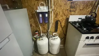 Tyler’s off grid water system in his Alaska shed to cabin.