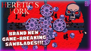 Heretic's Fork | GAME-BREAKING SAWBLADES!! | Bullet Heaven Deckbuilder Tower Defense Roguelike