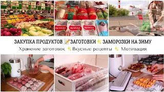 ЗАКУПКА ПРОДУКТОВ✨ ЗАГОТОВКИ✨ЗАМОРОЗКИ НА ЗИМУ✨МОТИВАЦИЯ НА ДОМАШНИЕ ДЕЛА