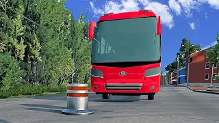 Cars vs Bollard Crash - Beamng.drive