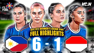 DOMINATED! | Philippines vs Indonesia U17 | AFC U17 Women's Asian Cup 2024