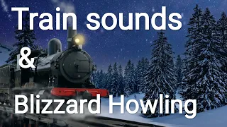 Relaxing Train Sounds and Blizzard Howling for sleeping