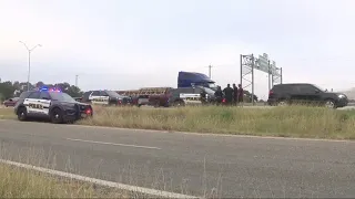 Police searching for people who ran from crashed truck, possibly tied to human smuggling