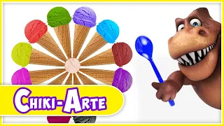 Chiki-Arte Aprende a Dibujar | Una Ruleta de Helados Pintados de Colores