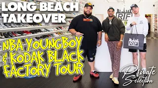LONG BEACH TAKEOVER PART ONE *NBA YOUNGBOY KODAK BLACK FACTORY TOUR AND SNEAKER SHOPPING*
