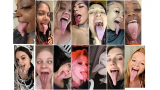 Some insanely huge long tongue girls | HD and Custom Video 😷