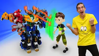 Видео распаковка для мальчиков. - Новые металионы спасают Ben 10! - Классные игровые наборы