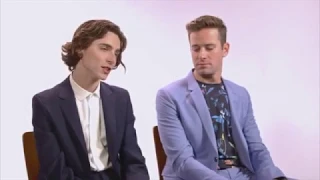 Timothée Chalamet talking about the peach scene for 7 minutes!