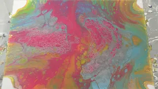 (66) Acrylic Straight Pour Using Piping Bag - Fluid Acrylic Paint Pouring - Flow Art