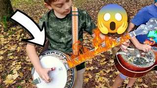 😱young amazing best banjo player (foggy mountain breakdown)