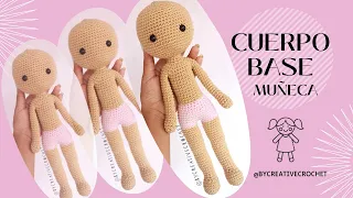 Cuerpo Base Muñeca Amigurumi 🥰💕 Tutorial tejido a crochet