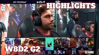 XL vs SK - Highlights | Week 8 Day 2 S12 LEC Summer 2022 | SK Gaming vs Excel W8D2