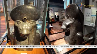 Head and upper body of the goddess Sekhmet at the Kelvingrove Art Gallery and Museum