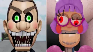 Escape Mr Funny's ToyShop! (SCARY OBBY) vs Escape Miss Ani-Tron's Detention! (SCARY OBBY)