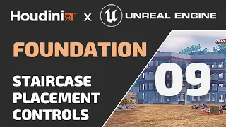 HOUDINI FOUNDATION - 09 - Staircase Placement Controls - ( Free Tutorial for Game Dev with Unreal )