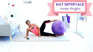 Stability Ball Workout Fit Ball Inner Thigh Workout - BARLATES BODY BLITZ Mat Intervals inner Thighs