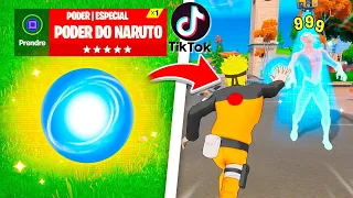 TESTEI TIK TOKS VIRAIS da TEMPORADA 3 CAPÍTULO 3 do FORTNITE! *LIFE HACKS*