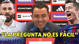 ¿LEWANDOWSKI o BENZEMA? - Xavi Hernández responde en rueda de prensa previa al Clásico