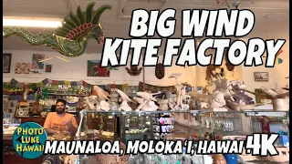 What is in Big Wind Kite Factory in Maunaloa Molokai Hawaii July 29, 2023 Molokai Kite Store Hawaii