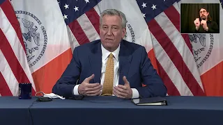 Mayor Bill de Blasio Holds Media Availability