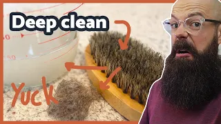 How to DEEP clean a boar bristle brush | Freeze it first!