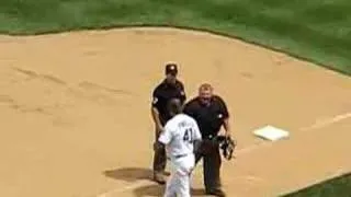 Lou Piniella kicks dirt on the umpire