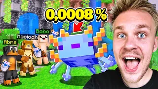 Znaleźliśmy NIEBIESKIEGO AXOLOTLA na WOLNOŚCI PIERWSZY RAZ z BOBO i MACIOCH w Minecraft! 😱 (serio)