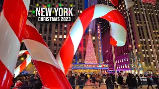 NYC Christmas 2023 ✨ 6th Avenue, Rockefeller Christmas Tree, Saks Light Show, Radio City Music Hall