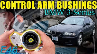 E46 Front Lower Control Arm Bushing Replacement with Tool Sizes and Torque Specs: 3-Series BMW 99-06