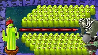 1 Cactus vs Tall-nut vs 999 Gargantuar - Plants vs Zombies Minigames