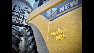 Washing the dirtiest combine EVER! Using foam canon and 2 part soap system!