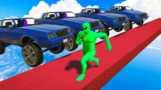 GTA V Online: 1 contra TODOS - CARRO GIGANTE vs PARKOUR