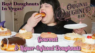 The Original Doughnut Bar Gourmet & Liquor Infused Doughnuts Tasting and Review Mukbang Eating Show