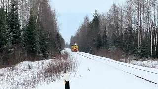 Дрезина ТКА-6-158 на перегоне Ахтме - Рауди/ TKA-6-158 draisine between Ahtme and Raudi stations