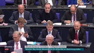 Aktuelle Stunde zur Vermeidung von Migrationsanreizen am 14.03.19