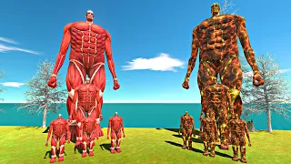 Epic Titan Battle | Colossal Titan vs Infected Itself - Animal Revolt Battle Simulator